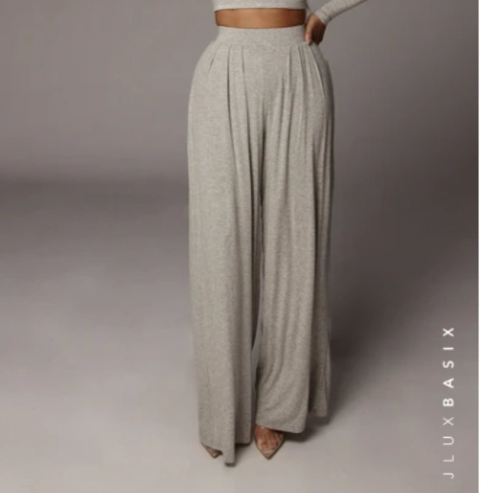 NEW JLUXLABEL DEVYN  BLACK WIDE LEG PANT